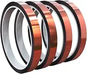 4 Pack Heat Resistant Tape Double Sided Heat Tape Roll Adhesive Easy Stick Smooth Surface