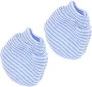 [ANDRESLAD] 1 Gloves for Newborns Soft and Breathable Winter Mittens with Antiscratch Stripes Secure Wrap Design for Protection for Boys