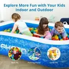 Inflatable Swimming Pool, 94.5" X 56" X 22"Kiddie Blow up Pool, Lounge Poo