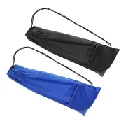 2Pcs Waterproof Oxford Badminton Racquet Cover Bag with Drawstring, Blue/Black