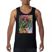 Dean Russo Colorful Parrot Tank Top Cute Exotic Bird Beak Feather Men's Top