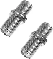 OSALADI 2Pcs Female to Female Uhf Coax Connector Adapter Durable Extension Connectors for Antennas Radio and Amateur Radios Premium Plated Construction