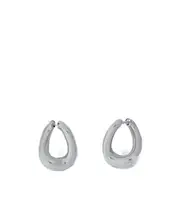Twisted loop earrings One size Gray