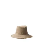 Wide-brimmed drill bucket hat M khaki