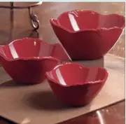 Princess House Pavillion Berry Nesting Serving Bowls 6857 New