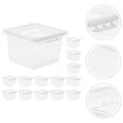 20 Pcs Reptile Enclosure Turtle Tank Feeding Box Portable Terrarium Gecko