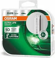 OSRAM 66240ULT-HCB XenArc Ultra Life D2S HID Xenon Discharge Bulb, Discharge Lamp, Duo Box, Set of 2