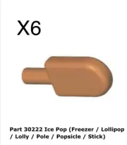 Lego 6 Medium Nougat City Mini Figures Ice Pop Lollipop / Lolly / Popsicle