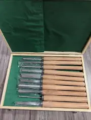 Urbansential Wood Turning Tools Lathe Chisel Set 10 pcs, with Wooden Box