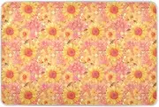 Yellow Sunflower Pink Extra Large Resuable Changing Pad Covers Water Resistant Diaper Changing Mat Portable Toddler Bedding Products for Toddler Kids 52" L x 34" W