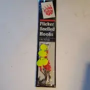 Bear Paw FYWB-1/0 Flicker Snelled Hook Size 1/0 Wide Gap Kahle