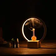 Luna Ring Light Nebuliser, Stylish Home Decor, Pure Essential Oil Diffuser, Solid Wood & Glass Handmade Light Diffuser, No Plastics, No Heat, No Water Aromatherapy