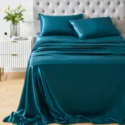 Adorn Living Satin Sheet Set - Teal - King