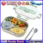 LF# Stainless Steel Lunch Container Panda for Adults Kids (4 Grids Lunch Box)