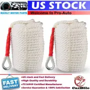 2PCS 3/4"x150' Twisted Three Strand Marine Anchor Rope Dock Boat Line w/ Thimble