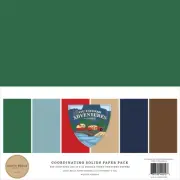 Carta Bella OUTDOOR ADVENTURES 12x12 Coordinating Solids Textured Cardstock Kit