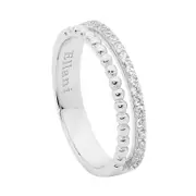 Ellani Sterling Silver Bubble Split Band Ring