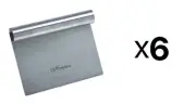 Norpro Vegetable Chopper Stainless Steel Bench Scraper Measuring Guide (6-Pack)