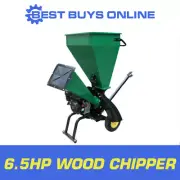 Millers Falls Wood Chipper Garden Mulcher Shredder Petrol 6.5 HP Engine powered