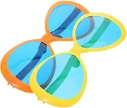 BESPORTBLE 2pcs Glasses Party Clown Sunglasses Clown Party Glasses Jumbo Funny Glasses Novelty Glasses Sunglasses Accessories Novelty Sunglasses Cosplay Sunglasses Plastic