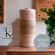 3MM Single Strand PREMIUM LUXE macrame string PEACH WHIP Cord Cotton Melbourne