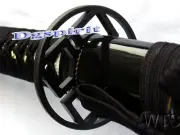Handmade Engraved Dragon Black Japanese Sword Katana Sharp Full Tang