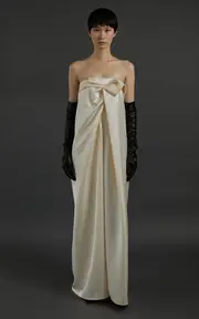 [Heirlome] Manuela Strapless Silk-Satin Gown