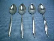 Oneida TEXTURA Set of 4 NEW Soup Spoons 6 7/8" Deluxe Stainless Flatware
