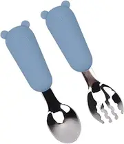 Toddler Utensils, Stainless Steel Forks and Spoons, Reusable Tableware Kit, Feeding Silverware, Kids Cutlery Set for Home School