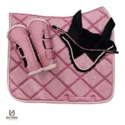 Glitter Saddle Pad Set including EarNet Browband & Brushing Boots - Horse Riders