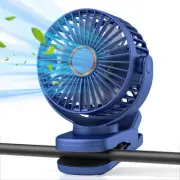 Portable Mini Clip on Fan, 3 Speed Rechargeable Small USB Desk Fan with Stron...