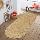 Rug Runner jute latest Oval design rustic look Area carpet for living room