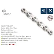 KMC E9 (9 Speed E-Bike Chain) — 136 Links / Silver — AUS STOCK — Bike MTB Road