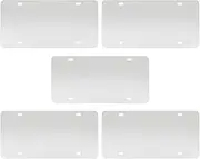 5 Pcs Blank License Plates for Cars, Automotive Heat Transfer Plates