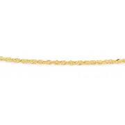 9ct Gold 50cm Solid Criss Cross Chain