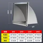 【限時特惠+送禮】兩護304不銹鋼外墻防風罩防雨罩廚房油煙機排氣出風口方形排風罩 THMZ_1225 2UQN