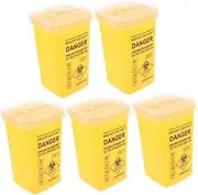 MUCKLILY 5Pcs Blade Disposal Container for Waste Secure Sealing Easy to Use Collection Bin for Salons Tattooing and Home Use Safe and Portable Waste Storage