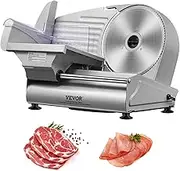 VEVOR Meat Slicer, 180W Electric Deli Food Slicer with 7.5" SUS420 Stainless Steel Blade and Blade Guard, 0-0.6 inch Adjustable Thickness for Home Use, Easy to Clean, Cut Meat, Bread, Ham and Cheese