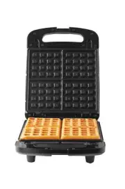 4 Slice Electric Belgian Waffle Maker Machine,Non-stick, Removable Plates, Black