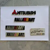 在飛比找蝦皮購物優惠-Mitsubishi RALLIART 標誌鋁貼紙