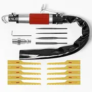 2 in 1 Air Reciprocating File & Body Saw 3/8in Stroke, 4200spm Low Vibration Air Saw Air File with with 4 Files and 10 Saw Blades, Pneumatic Cutting Tool & Abrasive Tool