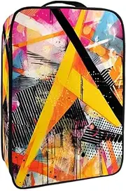 [YTYVAGT] Travel Shoe Bag,Waterproof Portable Organizer Storage Shoe Pouch,Bright Abstract Geometric Graffiti