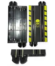 2pc Micro Scalextric 9v HO 1/64 Slot Car 6" STRAIGHT Danger TRACK NEW #C-32996