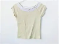 在飛比找Yahoo!奇摩拍賣優惠-HANG TEN 平口短袖T恤 一字領上衣(15
