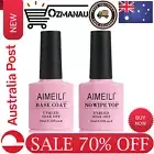 AIMEILI Soak Off UV Led Gel Nail Polish Builder Base No Wipe Top Coat Kit | AU