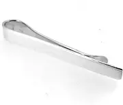 [ROBERTS] Sterling Silver Tie Clip 5mm Hallmarked Tie Slide, Sterling Silver