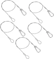 COHEALI 1set Safety Cable for Stage Lights Load Duty Stainless Steel Tether with Closed Loop Buckle for Stage Lighting Accessories Easy to Use and Install 5pcs