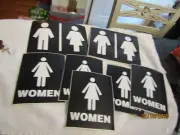Amtrak Railroad Passenger Sleeper Pullman Vinyl Decal Sign Restroom Signs NOS