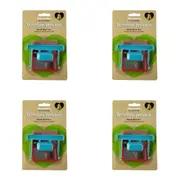 4x Rosewood Perch Mirror Bird Pet Boredom Breaker Interactive Cage Toy w/ Beads