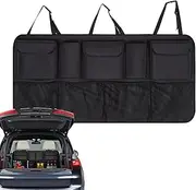 Car Storage Organizer - Back Seat Car Organizer | Heavy Duty Multi-pocket Cargo Bag with 9 Storage Compartments, Large Capacity Space Saver for Interior Accessories